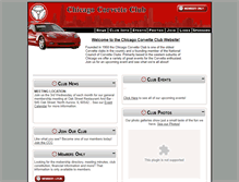 Tablet Screenshot of chicagocorvetteclub.com
